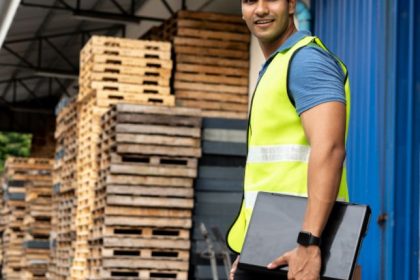 guy working near construction site