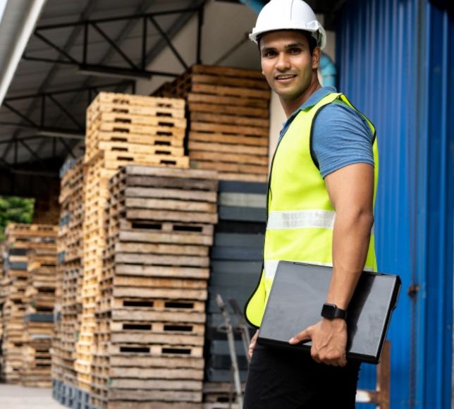 guy working near construction site